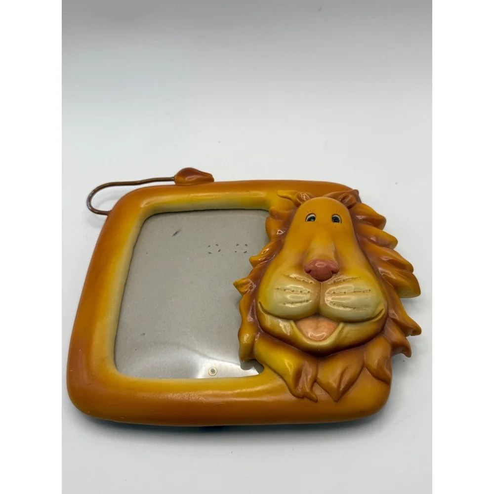 Vintage 3D‎ Lion Resin Picture Frame Safari Jungle Nursery Kids Decor